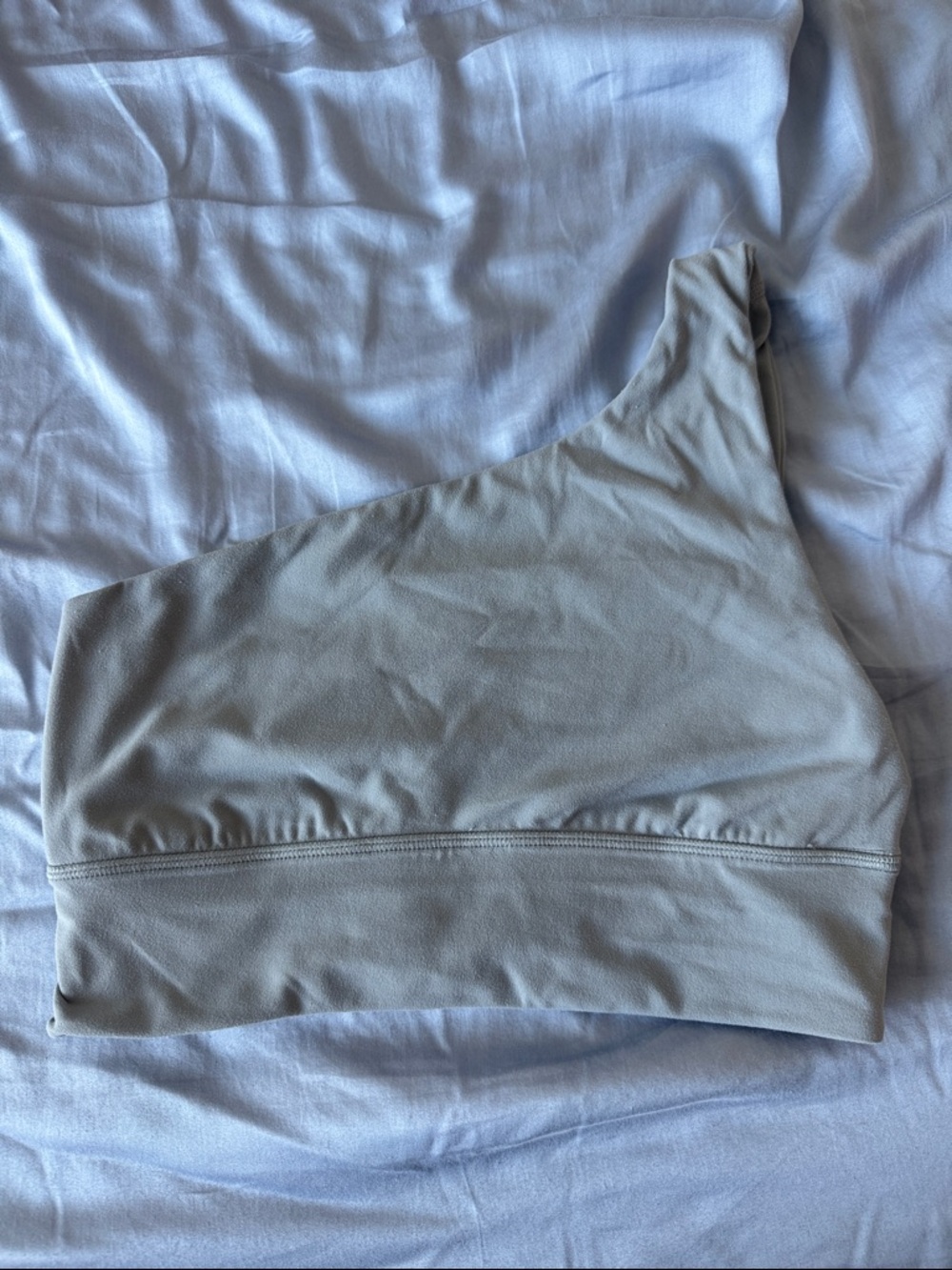 Light Gray Lululemon Align Asymmetrical Sports Bra